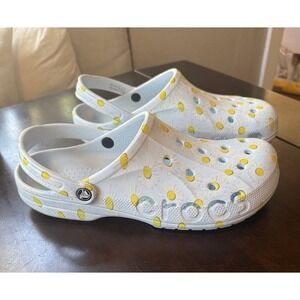 Crocs Slip On Baya Seasonal Printed Floral Clog Light Blue Adult Men's Size 13
